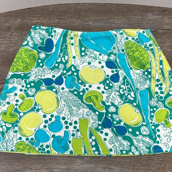 Lilly Pulitzer VTG White Label ‘Cruisin’/‘Vegetable’ Reversible Wrap Skirt - Picture 9 of 11